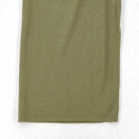 ENZA COSTA Open Knit Midi Skirt Women Medium Green High Rise Stretch Layering - Picture 9 of 16